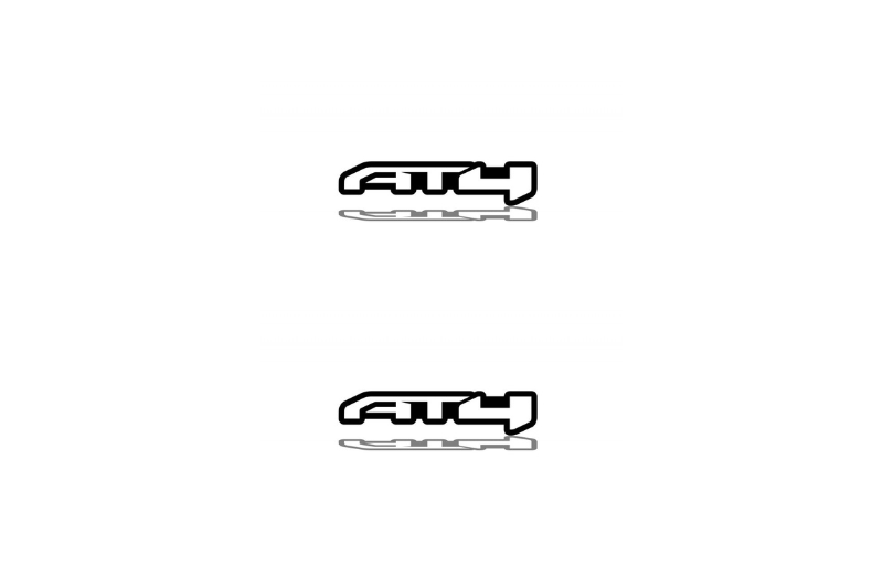 GMC Emblem & Badge Set - Grille and Tailgate AT4 logo GMC emblems decoinfabric WHITE