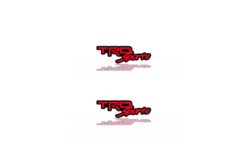 Toyota Emblem & Badge Set - Grille and Tailgate TRD Sports logo Toyota emblems decoinfabric RED