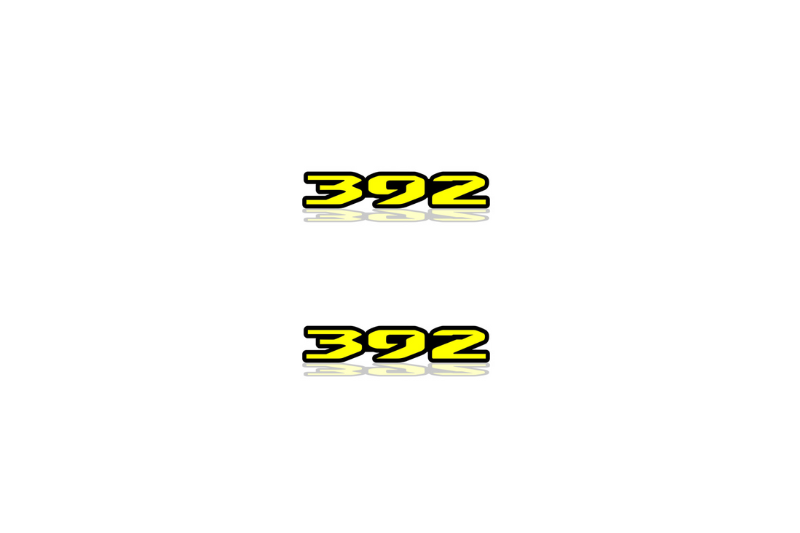 Jeep Emblem & Badge Set - Grille and Tailgate 392 logo (Type 3) Jeep emblems decoinfabric YELLOW