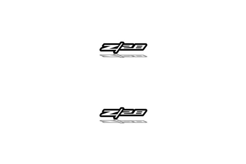 Chevrolet Emblem & Badge Set - Grille and Tailgate Z28 logo Chevrolet emblems decoinfabric WHITE