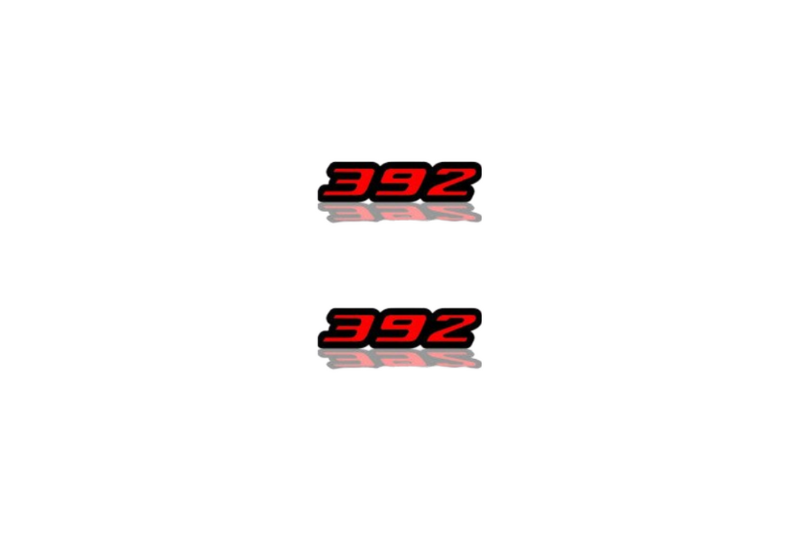Jeep Emblem & Badge Set - Grille and Tailgate 392 logo Jeep emblems decoinfabric RED