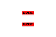 Mercedes G-Class Emblem & Badge Set - Grille and Tailgate G700 logo (Type 2) Mercedes emblems decoinfabric RED