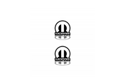 Chrysler Emblem & Badge Set - Grille and Tailgate Mopar logo (Type 5) Chrysler emblems decoinfabric WHITE