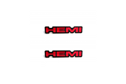 Jeep Emblem & Badge Set - Grille and Tailgate Hemi logo Jeep emblems decoinfabric RED
