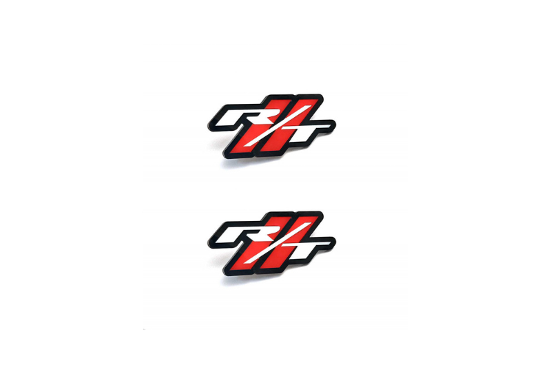 Dodge Emblem & Badge Set - Grille and Tailgate R/T + Dodge logo Dodge emblems decoinfabric WHITE