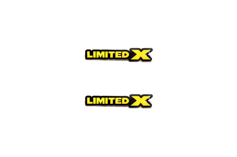 Jeep Emblem & Badge Set - Grille and Tailgate Limited X logo Jeep emblems decoinfabric YELLOW