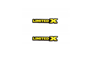 Jeep Emblem & Badge Set - Grille and Tailgate Limited X logo Jeep emblems decoinfabric YELLOW