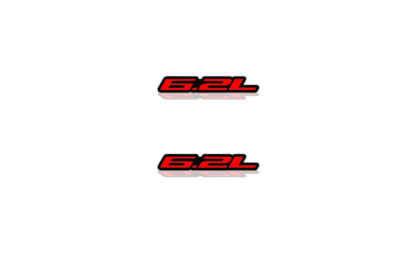 Chrysler Emblem & Badge Set - Grille and Tailgate 6.2L logo Chrysler emblems decoinfabric RED
