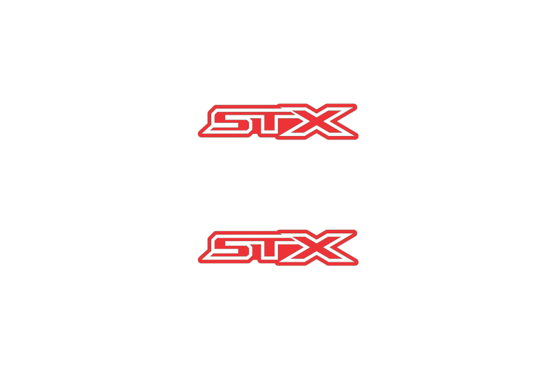 Ford F150 Emblem & Badge Set - Grille and Tailgate STX logo Ford emblems decoinfabric WHITE