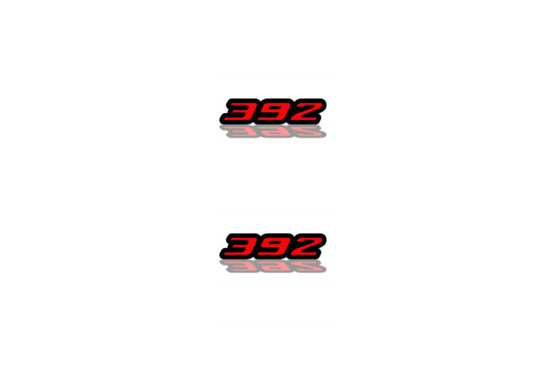 Chrysler Emblem & Badge Set - Grille and Tailgate 392 logo Chrysler emblems decoinfabric RED
