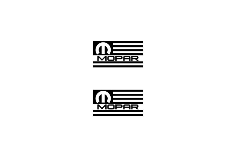 Jeep Emblem & Badge Set - Grille and Tailgate Mopar American Flag logo Jeep emblems decoinfabric WHITE