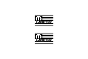 Jeep Emblem & Badge Set - Grille and Tailgate Mopar American Flag logo Jeep emblems decoinfabric WHITE