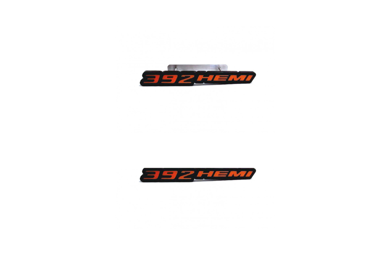 Chrysler Emblem & Badge Set - Grille and Tailgate 392HEMI logo Chrysler emblems decoinfabric RED