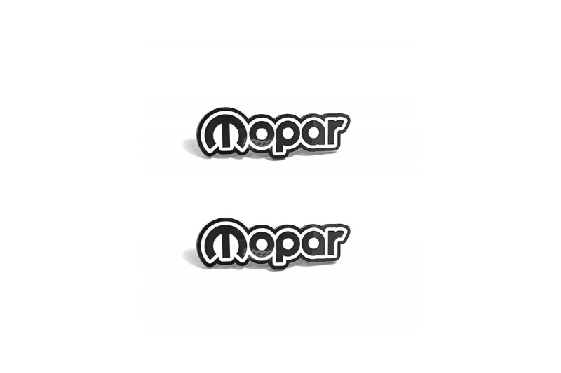 Dodge Emblem & Badge Set - Grille and Tailgate Mopar logo (Type 4) Dodge emblems decoinfabric WHITE