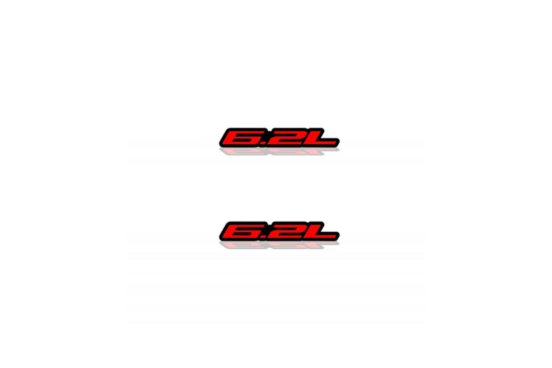 Jeep Emblem & Badge Set - Grille and Tailgate 6.2L logo (Type 2) Jeep emblems decoinfabric RED