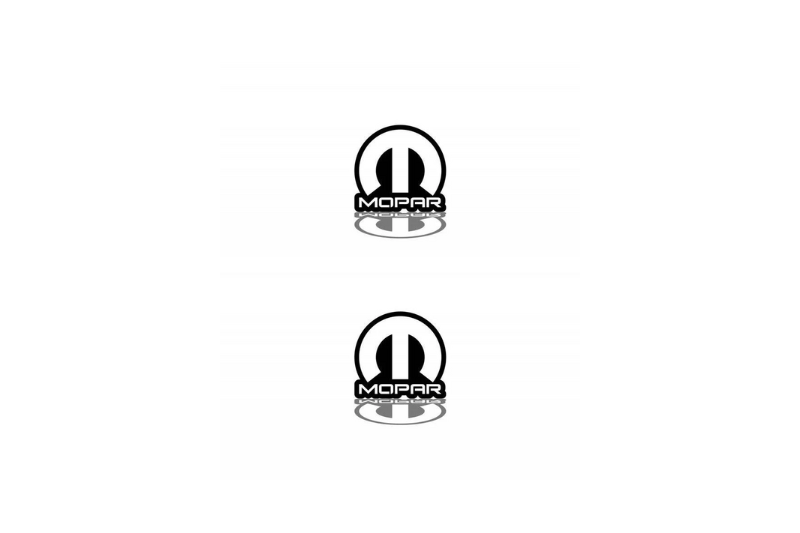 Jeep Emblem & Badge Set - Grille and Tailgate Mopar logo (Type 6) Jeep emblems decoinfabric WHITE
