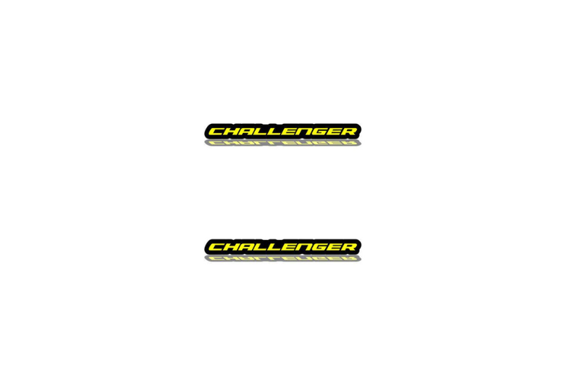 Dodge Emblem & Badge Set - Grille and Tailgate Dodge Challenger logo Dodge emblems decoinfabric YELLOW