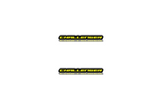 Dodge Emblem & Badge Set - Grille and Tailgate Dodge Challenger logo Dodge emblems decoinfabric YELLOW