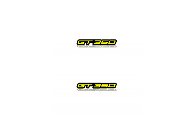 Ford Emblem & Badge Set - Grille and Tailgate GT350 logo Ford emblems decoinfabric YELLOW