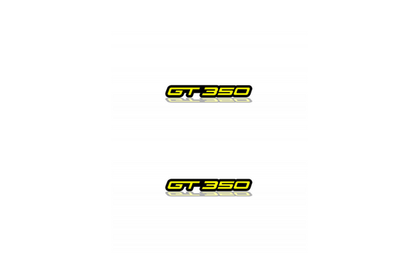 Ford Emblem & Badge Set - Grille and Tailgate GT350 logo Ford emblems decoinfabric YELLOW