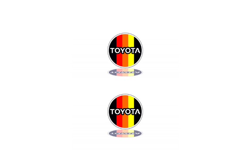 Toyota Emblem & Badge Set - Grille and Tailgate Toyota logo (Tricolor) Toyota emblems decoinfabric