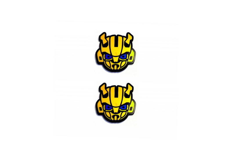 Chevrolet Emblem & Badge Set - Grille and Tailgate Bumblebee logo Chevrolet emblems decoinfabric YELLOW