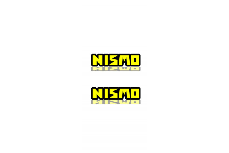 Infiniti Emblem & Badge Set - Grille and Tailgate Nismo logo (Type 3) Infiniti emblems decoinfabric YELLOW