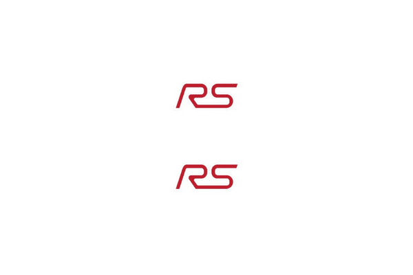 Ford Emblem & Badge Set - Grille and Tailgate RS logo (Type 5) Ford emblems decoinfabric RED