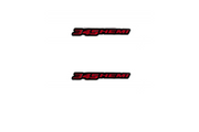 Chrysler Emblem & Badge Set - Grille and Tailgate 345HEMI logo Chrysler emblems decoinfabric RED
