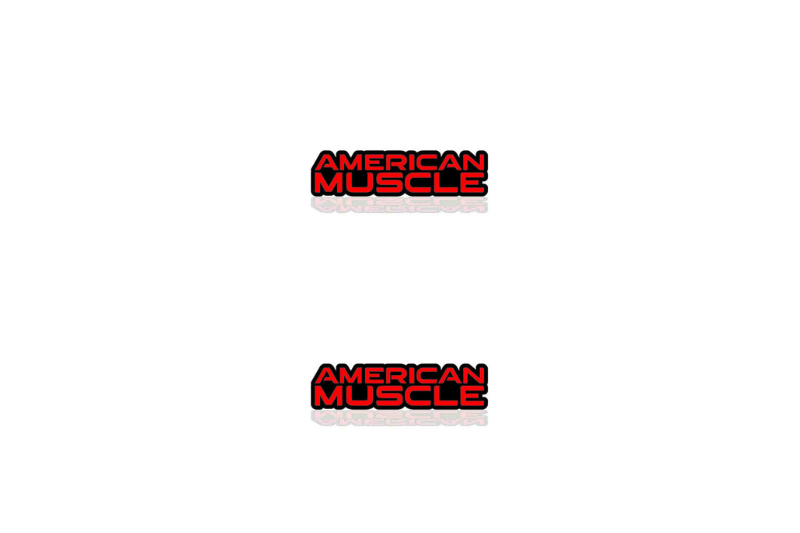Chrysler Emblem & Badge Set - Grille and Tailgate American Muscle logo Chrysler emblems decoinfabric RED