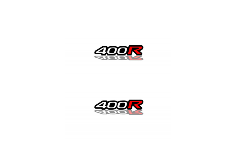 Infiniti Emblem & Badge Set - Grille and Tailgate 400R logo Infiniti emblems decoinfabric WHITE