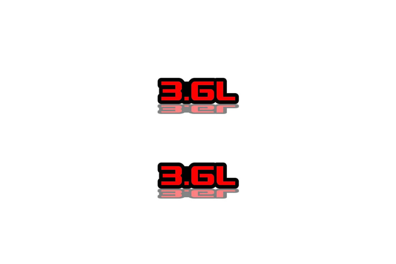 Jeep Emblem & Badge Set - Grille and Tailgate 3.6L logo Jeep emblems decoinfabric RED