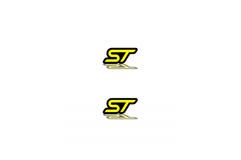 Ford Emblem & Badge Set - Grille and Tailgate ST logo Ford emblems decoinfabric YELLOW