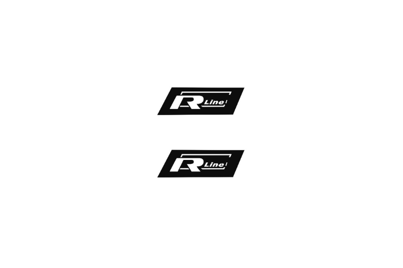 Volkswagen Emblem & Badge Set - Grille and Tailgate R-Line logo (Type 4) Volkswagen emblems decoinfabric WHITE
