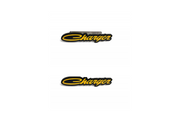 Dodge Emblem & Badge Set - Grille and Tailgate Dodge Charger old logo Dodge emblems decoinfabric YELLOW