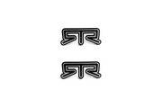 Ford Mustang Stainless Steel Emblem & Badge Set - Grille and Tailgate RTR logo Ford emblems decoinfabric BLACK