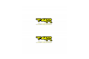 Toyota Emblem & Badge Set - Grille and Tailgate T4R logo Toyota emblems decoinfabric YELLOW