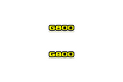 Mercedes G-Class Emblem & Badge Set - Grille and Tailgate G800 logo Mercedes emblems decoinfabric YELLOW