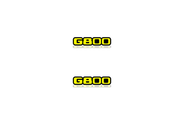 Mercedes G-Class Emblem & Badge Set - Grille and Tailgate G800 logo Mercedes emblems decoinfabric YELLOW