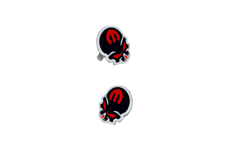 Jeep Emblem & Badge Set - Grille and Tailgate Mopar Skull logo (Type 2) Jeep emblems decoinfabric
