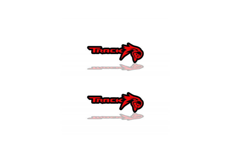 Jeep Emblem & Badge Set - Grille and Tailgate Track + Hawk logo Jeep emblems decoinfabric RED