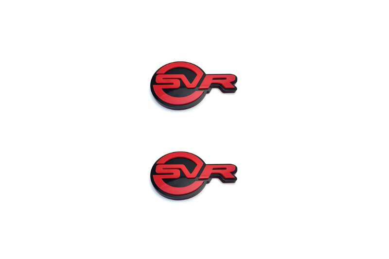 Range Rover Emblem & Badge Set - Grille and Tailgate SVR logo Range Rover emblems decoinfabric RED