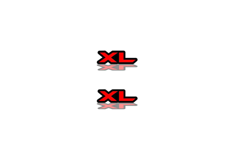 Mitsubishi Emblem & Badge Set - Grille and Tailgate XL logo Mitsubishi emblems decoinfabric RED
