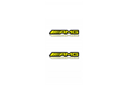 Mercedes G-Class Emblem & Badge Set - Grille and Tailgate AMG logo Mercedes emblems decoinfabric YELLOW
