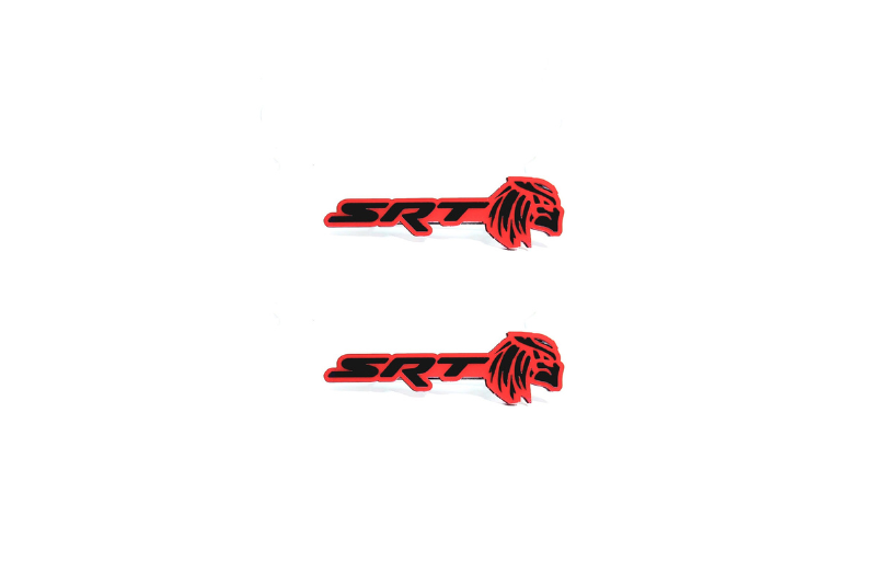 Dodge Emblem & Badge Set - Grille and Tailgate SRT Predator logo Dodge emblems decoinfabric RED