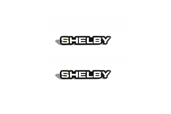 Ford Emblem & Badge Set - Grille and Tailgate Shelby logo Ford emblems decoinfabric WHITE