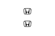 Honda Emblem & Badge Set - Grille and Tailgate Honda Blood logo Honda emblems decoinfabric WHITE