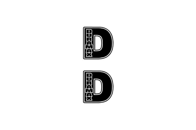 GMC Emblem & Badge Set - Grille and Tailgate Duramax logo (Type 3) GMC emblems decoinfabric BLACK