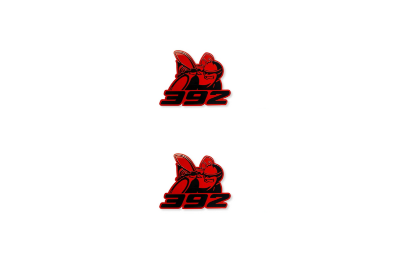 Dodge Emblem & Badge Set - Grille and Tailgate 392 Scat Pack logo (Type 5) Dodge emblems decoinfabric RED