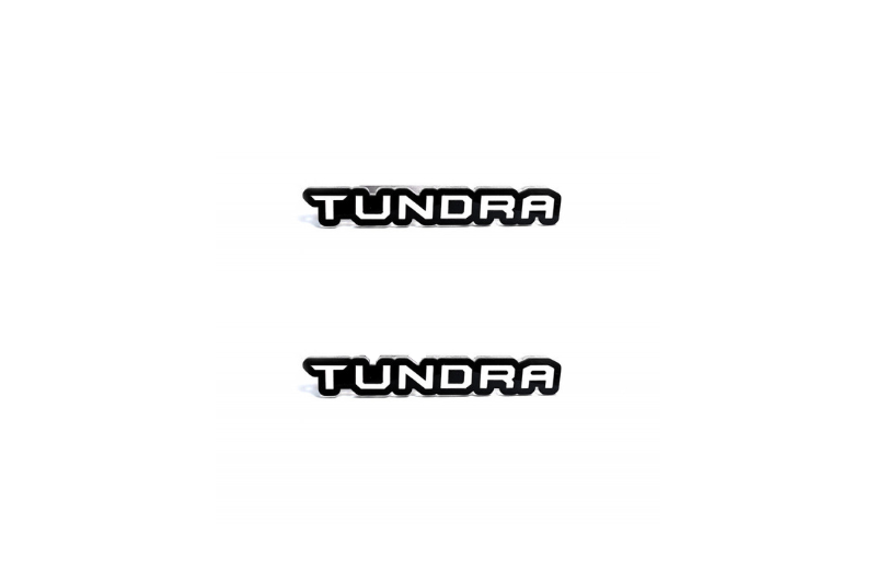 Toyota Emblem & Badge Set - Grille and Tailgate Tundra III logo Toyota emblems decoinfabric WHITE